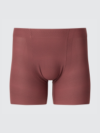 UNIQLO Воздушный дезодорант-боксерка с сеткой, бесшовный, с передней застежкой (Размер M, Красный)  фото