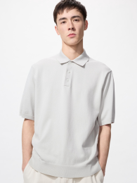 UNIQLO Моющийся вязаный поло-свитер с коротким рукавом. (ウォッシャブルニットポロセーター半袖) фото