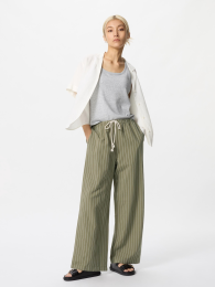 UNIQLO Брюки из льна с эластичным поясом  фото
