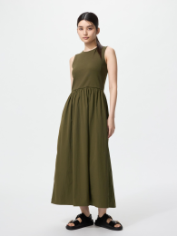 UNIQLO Комбинезон-платье Без рукавов, Длинный | Светло-серый  фото