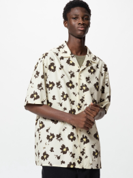 UNIQLO Рубашка с открытым воротом / с принтом (Цвета: Белый, Черный, Синий, Оливковый и др. | Размеры: XS-4XL)  фото