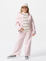 UNIQLO Широкие джинсы прямого кроя со светоотражающей вставкой и молнией.  фото