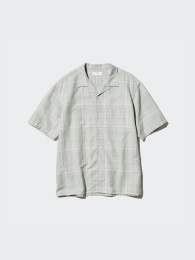 UNIQLO Шелковисто-ленточная рубашка в клетку.  фото
