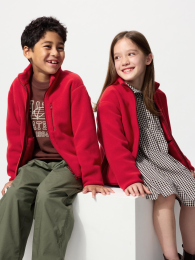 UNIQLO Флисовая куртка с полной застежкой-молнией.  фото