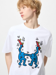 UNIQLO Кис Херинг, футболка/свободный крой.  фото