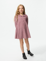 UNIQLO Девочки, клетчатое платье (Цвет: Черный, Размер: 160)  фото
