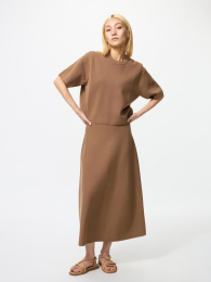 UNIQLO Съемная миланская рибана юбка с воланами (Размеры XS-3XL)  фото