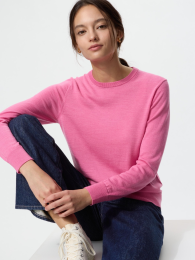 UNIQLO Мериносовый свитер с круглым вырезом  фото