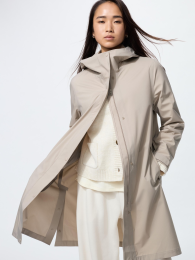 UNIQLO Пальто свободного кроя, Темно-зеленый, Размер XS  фото