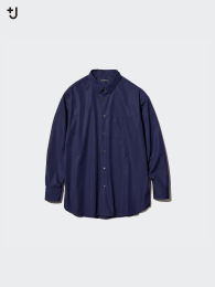 UNIQLO Широкая рубашка с пуговицами (Ультрамарин, Размер S) - Восстановленная Коллаборация  фото