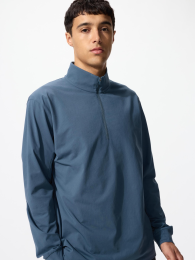 UNIQLO Сухая футболка с вырезом EXUV и молнией спереди | UPF50+ | Размеры XS-4XL  фото
