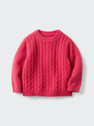 UNIQLO Суфле-свитер для малышей с круглым вырезом, размер 100, Ультрамарин  фото