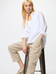UNIQLO Хлопковые расслабленные брюки-чулки.  фото