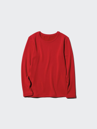 UNIQLO Супер-теплая термофутболка с длинными рукавами с круглым вырезом  фото