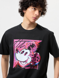 UNIQLO Дизайн с лицом Микки Мауса Футболка (Размеры XS-4XL)  фото