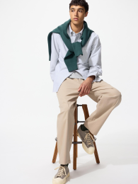 UNIQLO Эластичные Легкие Брюки с Завышенной Талией (Размеры XS-4XL, Цвета: Черный, Серый, Оливковый)  фото