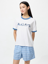 UNIQLO Дисней Синие легкие шорты, Размер S, Техника Василевого Крашения  - купить