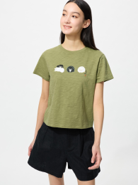 UNIQLO Узор вага (животные) UT/короткая длина  фото