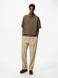 UNIQLO Широкие брюки-кюлоты / светлый (или светло-серый, светло-голубой и т.д., в зависимости от оттенка)  фото