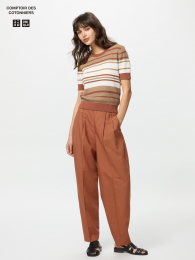 UNIQLO Брюки из льна с бахромой/длинный крой  фото