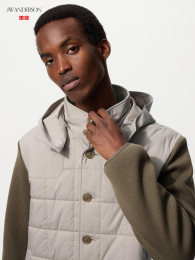 UNIQLO Комбинированная стеганая куртка, Бежевый, Размер XS  фото