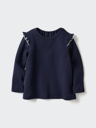UNIQLO Кру넥 футболка, Белый, Размер 110 (4-5 лет)  фото