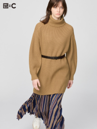 UNIQLO Вязаное Мини-Платье Черный XXL  фото