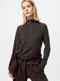UNIQLO Флисовая футболка с полуворотником и длинными рукавами из стретчевого материала Heattech. (ヒートテックストレッチフリースハーフジップT/長袖) фото
