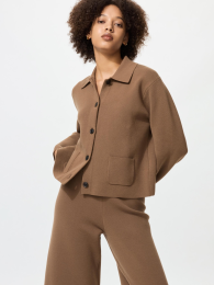 UNIQLO Миланский трикотажный жакет (Синий, XL) - Универсальный кардиган  фото