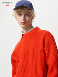 UNIQLO Свитер с Круглым Вырезом/Длинный Рукав, Синий, Размер XS  фото
