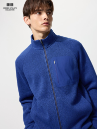UNIQLO Вязаная флисовая куртка L Ультрамарин  фото
