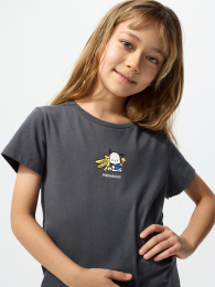 UNIQLO Девочки, Sanrio Characters, укороченный футболка.  фото