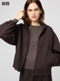 UNIQLO Толстовка на молнии Черный, Размер S | Бокси силуэт (スウェットフルジップパーカ) фото