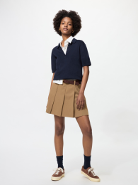UNIQLO Плиссированная юбка (Размер XS-XXL, Цвет: Темно-серый/Черный/Выбеленный/Бежевый)  - купить
