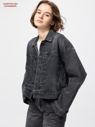 UNIQLO Джинсовый укороченный жакет  фото