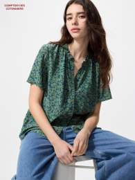 UNIQLO Рубашка с принтом из вискозы  фото