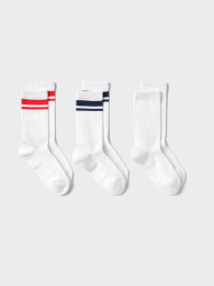 UNIQLO Носки/комплект из 3 пар/ребристый, Выбеленный, Размер 24-26  фото