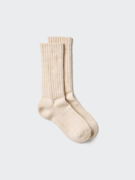 UNIQLO Хиттек носки/свободные (Цвет: Выбеленный, Размер: 24-26) (ヒートテックソックス/ルーズ) фото
