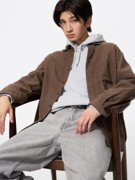 UNIQLO Фланелевая рубашка Серый, M-XL  фото