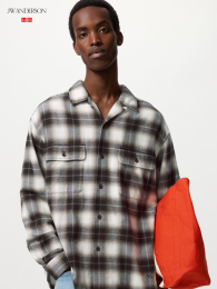 UNIQLO Рубашка оверсайз из чесаного хлопка  фото
