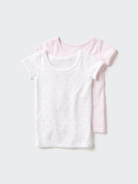 UNIQLO Хлопковая сетчатая футболка/набор из 2 штук, Размеры 80-120 см  фото