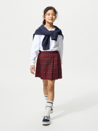 UNIQLO Девочки, плиссированный мини-костюм.  фото