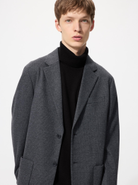 UNIQLO Брашированная джерси-куртка/в горошек  фото