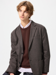 UNIQLO Брашированный джерси жакет/твид  фото