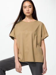 UNIQLO Гладкий хлопковый расслабляющий T-shirt  фото
