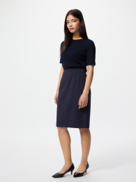 UNIQLO Стретч-юбка Прямой Силуэт | Черный, Серый, Ультрамарин | Размеры XS-3XL (ストレッチスカート) фото