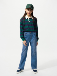 UNIQLO Девочки Флеаджинз: Комфортные джинсы регулярный крой  фото