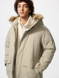 UNIQLO Ультра тёплое пуховое пальто 3XL/4XL, Бежевый  фото