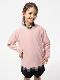 UNIQLO Флисовая футболка с круглым вырезом/длинный рукав (UNIQLO) (T/) фото