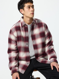 UNIQLO Фланелевая рубашка в клетку.  фото